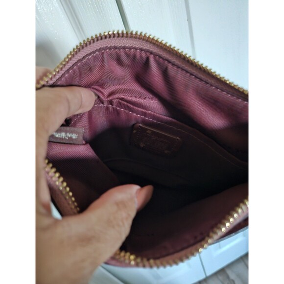 Coach Kitt Messenger Crossbody Bag Pink Rose Floral Print Travel Casual bag - Picture 8 of 12